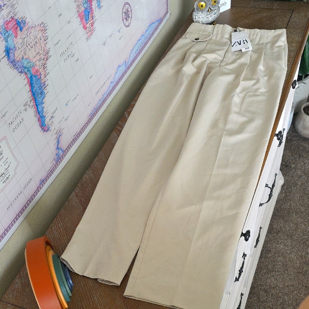 Zara Women Tan Pants